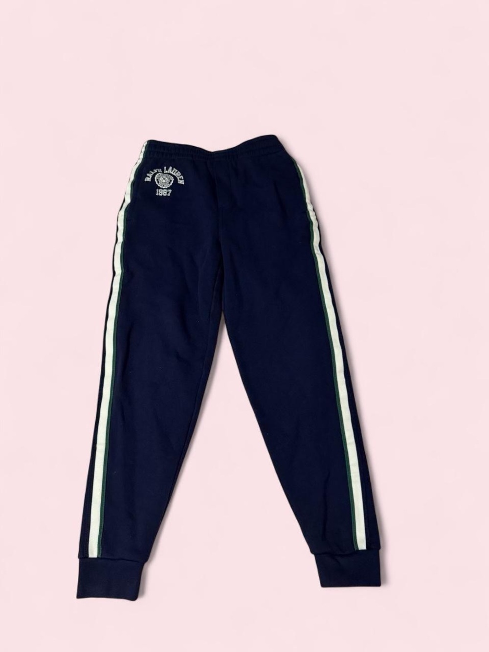 Polo by Ralph Lauren Navy Joggers with Contrast Side Stripes